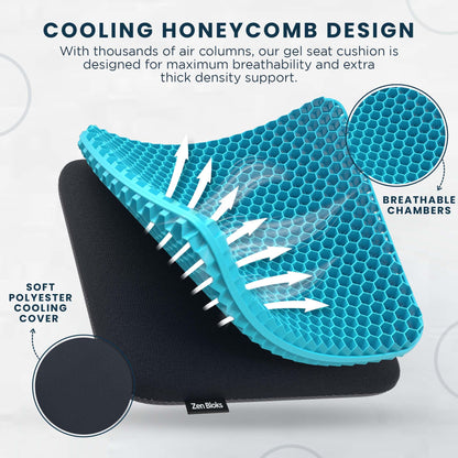Orthopedic Gel Seat Cushion with Honeycomb Design