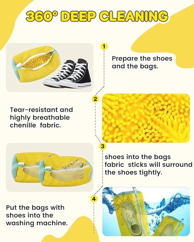 All-in-One Shoe Wash Bag – Machine Safe & Reusable