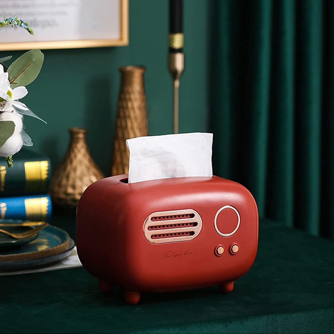Vintage Radio Tissue Holder