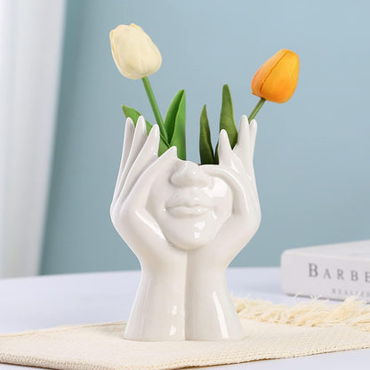 Face Ceramic Vase