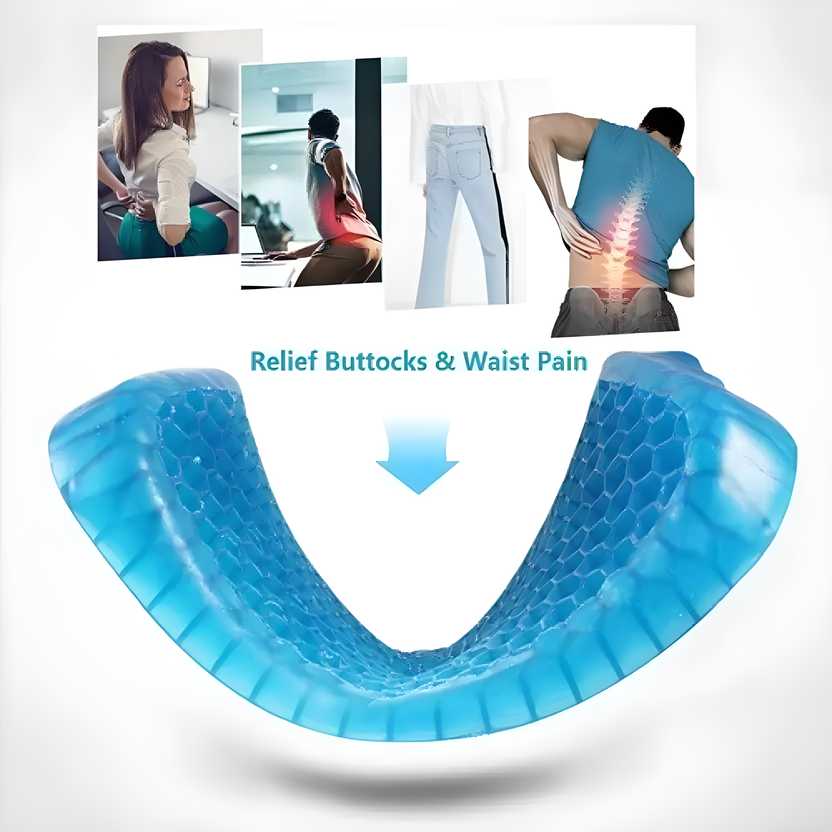 Orthopedic Gel Seat Cushion with Honeycomb Design