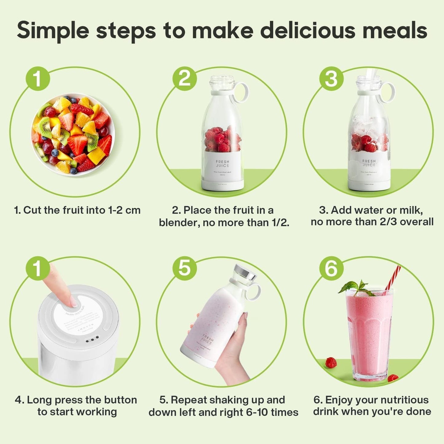 Electric Portable Mini Juicer Bottle