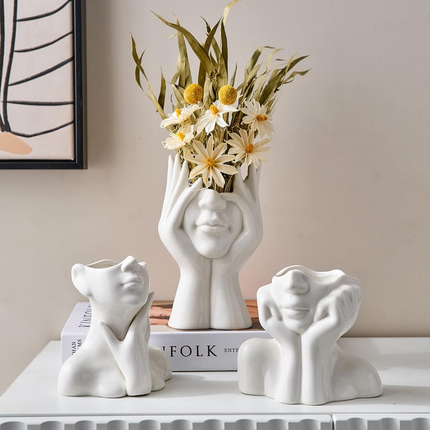 Face Ceramic Vase
