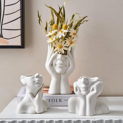 Face Ceramic Vase