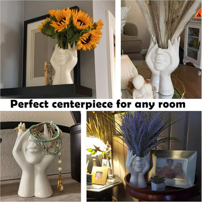 Face Ceramic Vase