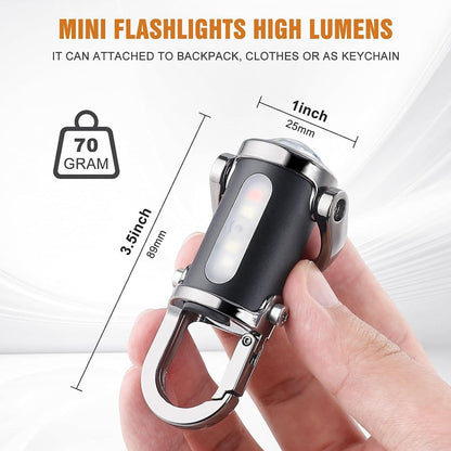 Rechargeable Keychain Flashlights, Lumens EDC Mini Flashlights Pack of 1