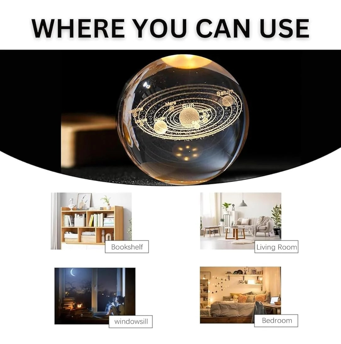 3D Crystal Lamp Ball(Assorted Design)